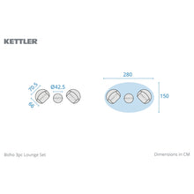 Load image into Gallery viewer, Kettler Menos Boho Balcony Lounge Set