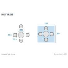 Load image into Gallery viewer, Kettler Menos Cassis 4 Seat Dining Set