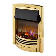 Load image into Gallery viewer, Dimplex Glencoe Optiflame Electric Fire in Brass