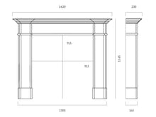 Load image into Gallery viewer, Capital 56" Balham Aegean Limestone Mantel - Interstyle