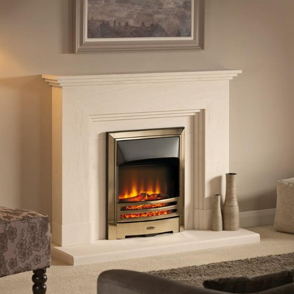 Capital 48 The Dalton Fireplace Suite in Portuguese Limestone | Interstyle