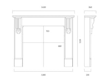 Load image into Gallery viewer, Capital 56" Nuffield Carrara Marble Mantel - Interstyle