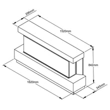 Load image into Gallery viewer, Elgin & Hall 49" (inches) Arteon 1250-3SL Electric Fireplace Suite - Interstyle