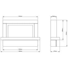 Load image into Gallery viewer, Elgin & Hall 47" Vardo Pryzm Electric Fire Suite Cashmere & Anthracite - Interstyle