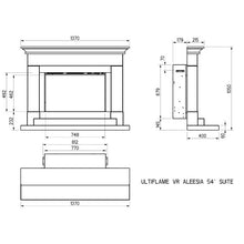 Load image into Gallery viewer, Celsi Ultiflame VR Aleesia Illumia Limestone Electric Fireplace Suite - Interstyle
