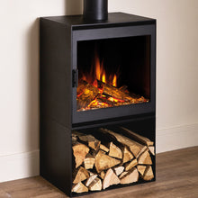 Load image into Gallery viewer, British Fires New Forest Cube Electric Stove | Contemporary Electric Stove with Deluxe Real Logs
