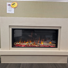 Load image into Gallery viewer, Vermont 85R Micro Cement in Honey Medium Course Fireplace Suite
