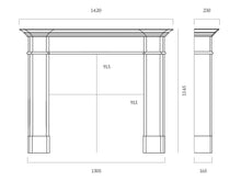 Load image into Gallery viewer, Capital 56&quot; Balham Aegean Limestone Mantel - Interstyle
