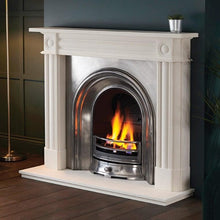Load image into Gallery viewer, Capital 56&quot; Hogarth Aegean Limestone Mantel - Interstyle
