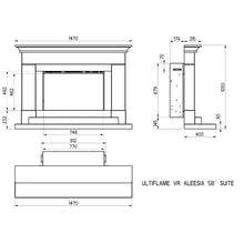 Load image into Gallery viewer, Celsi Ultiflame VR Aleesia Illumia Limestone Electric Fireplace Suite - Interstyle
